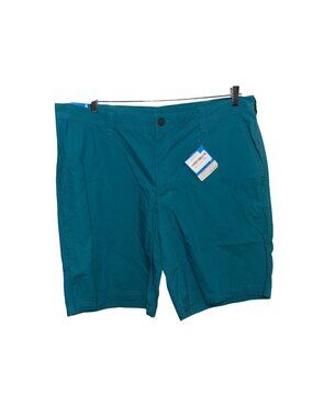 NWT Columbia Mens Modern Classic Teal Shorts Size 40W Cotton Blend Casual Wear